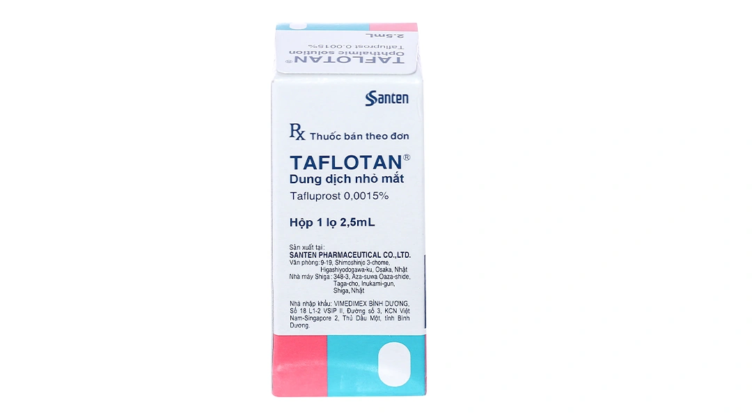 Dung dịch nhỏ mắt Taflotan 0.0015% trị tăng nhãn áp chai 2.5ml - 2