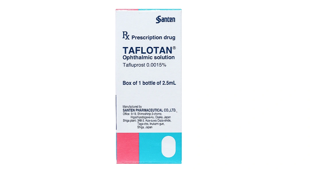 Dung dịch nhỏ mắt Taflotan 0.0015% trị tăng nhãn áp chai 2.5ml - 3