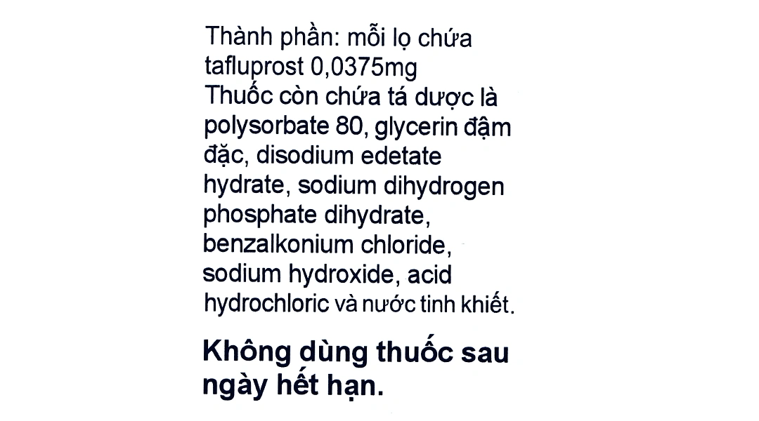 Dung dịch nhỏ mắt Taflotan 0.0015% trị tăng nhãn áp chai 2.5ml - 6