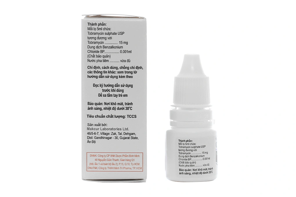 Dung dịch nhỏ mắt Clesspra 0.3% trị nhiễm khuẩn mắt lọ 5ml - 1