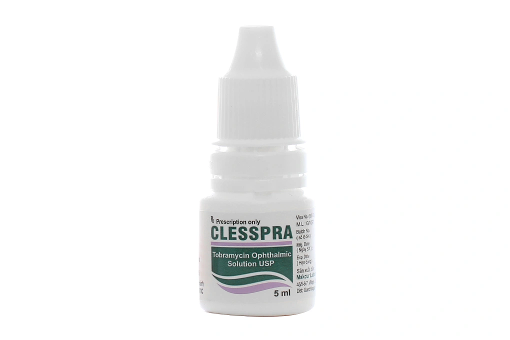 Dung dịch nhỏ mắt Clesspra 0.3% trị nhiễm khuẩn mắt lọ 5ml - 3