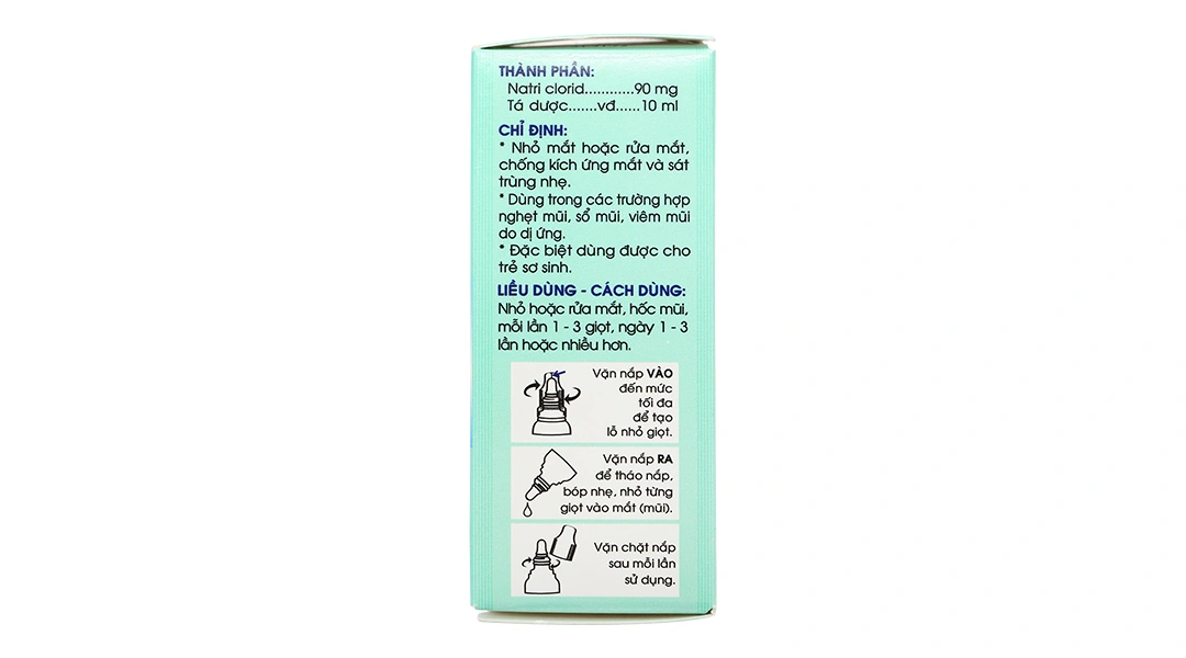 Dung dịch Natri Clorid Traphaco 0,9% vệ sinh mắt, mũi chai 10ml - 2