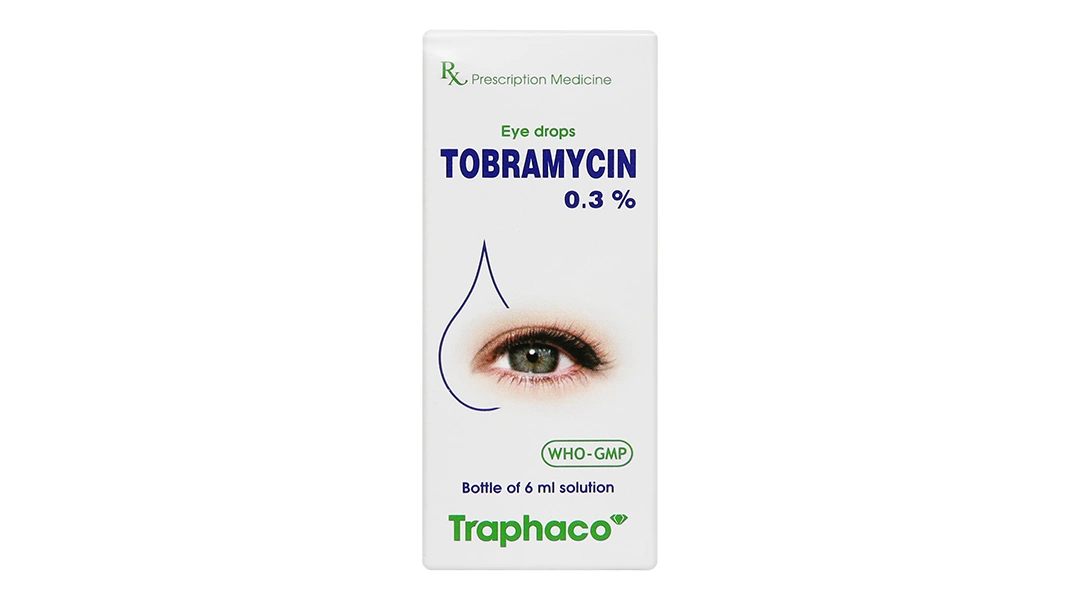 Thuốc nhỏ mắt Tobramycin Trapharco 0,3% trị các bệnh nhiễm khuẩn mắt chai 6ml - 1