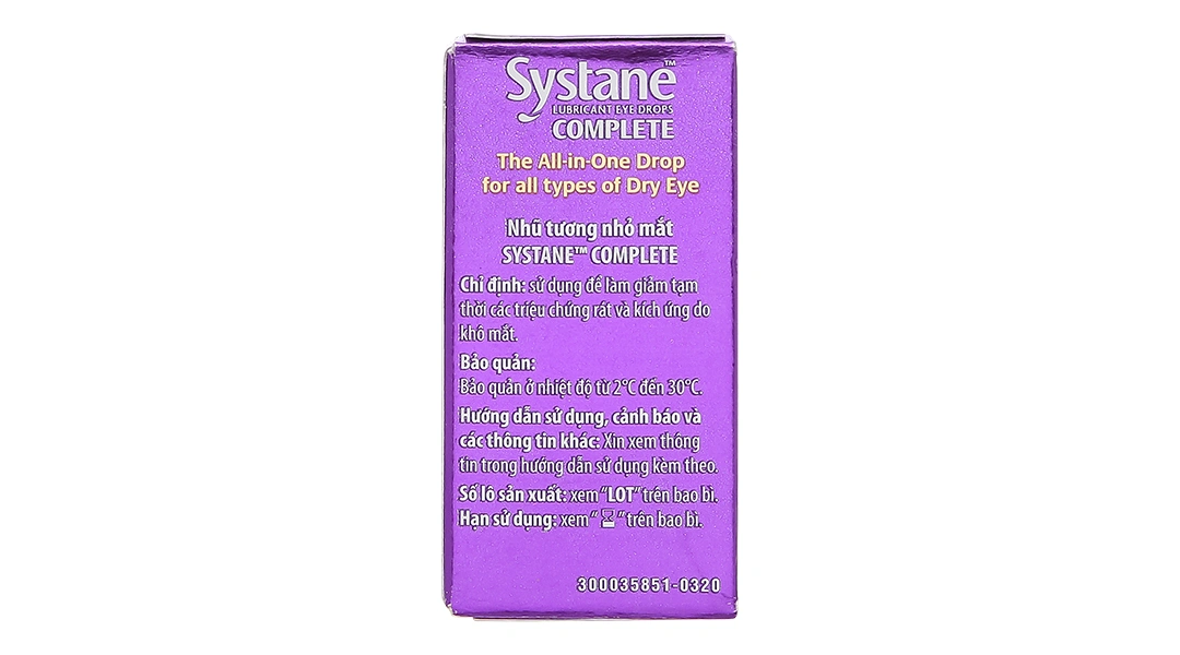 Dung dịch nhỏ mắt Systane Complete giảm kích ứng mắt, khô mắt lọ chai 5ml - 2