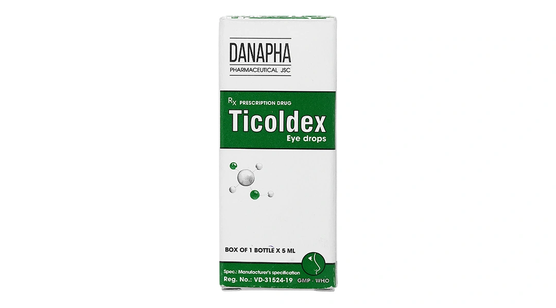 Dung dịch nhỏ mắt Ticoldex trị viêm mắt, nhiễm khuẩn mắt chai 5ml - 1
