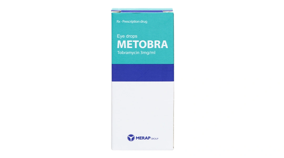 Dung dịch nhỏ mắt Metobra 3mg/ml trị tại chỗ nhiễm trùng ở mắt chai 5ml - 1