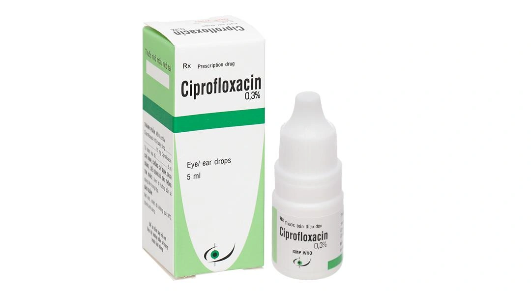 Dung dịch nhỏ mắt, tai Ciprofloxacin 0.3% Bidiphar trị nhiễm khuẩn mắt, tai chai 5ml - 2
