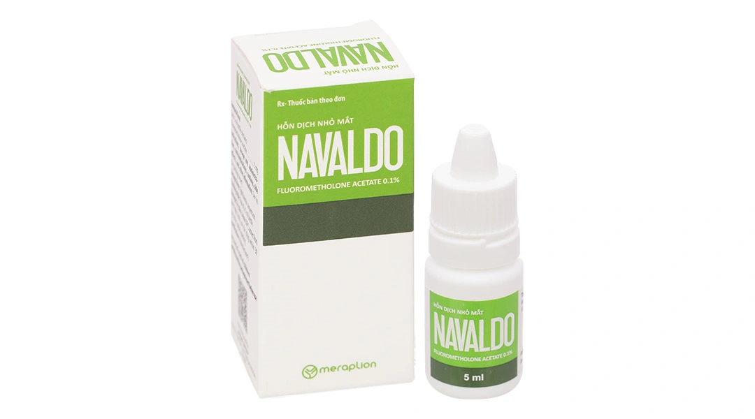 Hỗn dịch nhỏ mắt Navaldo 0.1% trị viêm mí mắt, viêm giác mạc chai 5ml - 