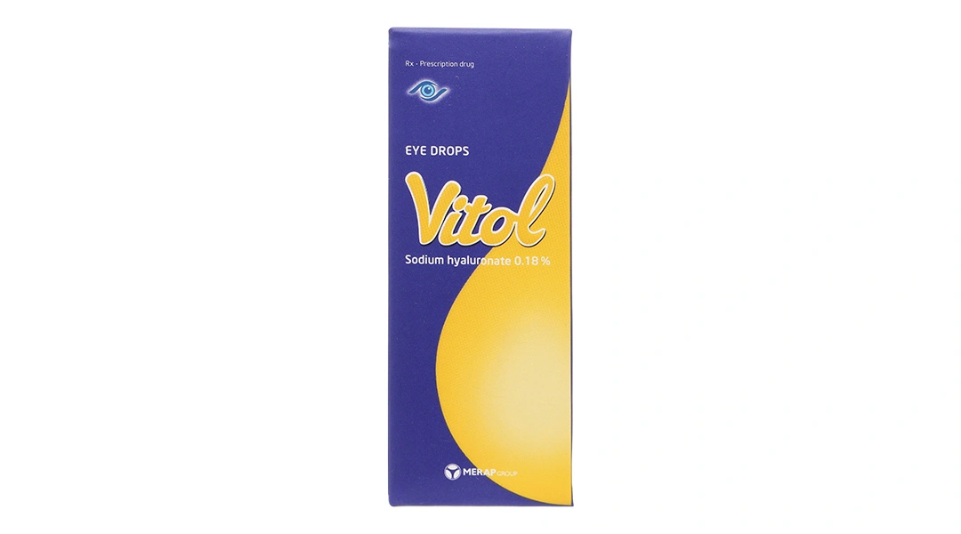 Thuốc nhỏ mắt Vitol 0.18% giảm khô mắt chai 12ml - 1