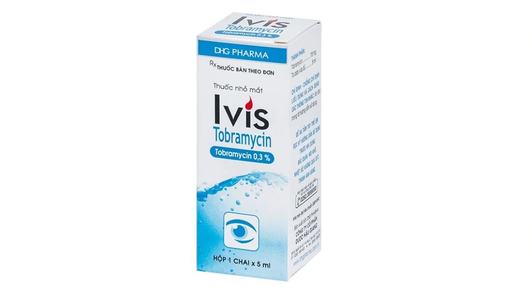 Dung dịch nhỏ mắt IVIS Tobramycin 0.3% trị nhiễm khuẩn mắt chai 5ml - 