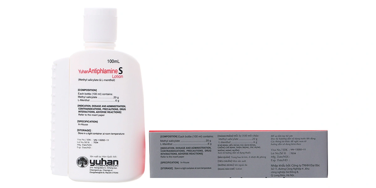 Dầu xoa Yuhan Antiphlamine S Lotion chai 100ml - 1