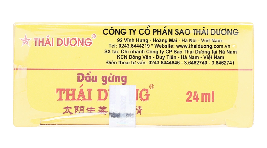 Dầu gừng Thái Dương chai 24ml - 4