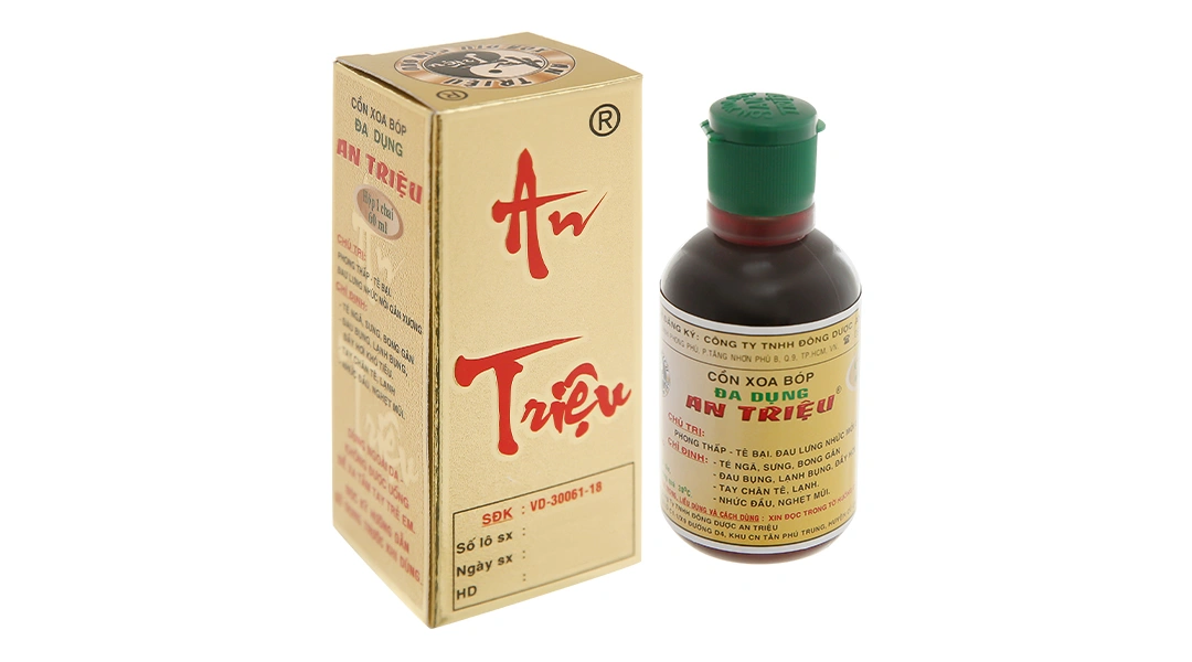 Cồn xoa bóp đa dụng An Triệu chai 60ml - 