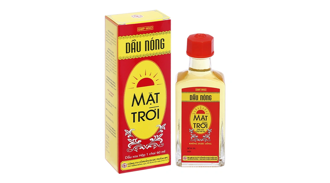 Dầu nóng Mặt Trời chai 60ml - 