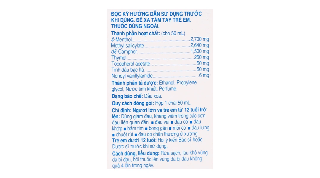 Dầu xoa Salonpas Liniment chai 50ml - 6