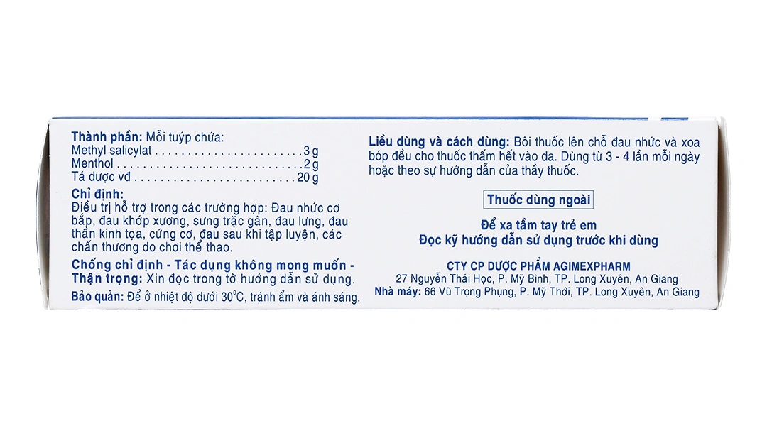 Kem bôi Methocylat giảm đau cơ, xương khớp tuýp 20g - 2