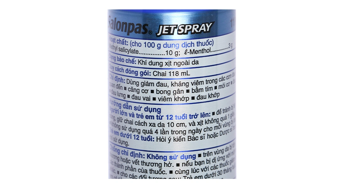 Xịt giảm đau Salonpas Jet Spray giảm đau, kháng viêm cơ khớp chai 118ml - 14