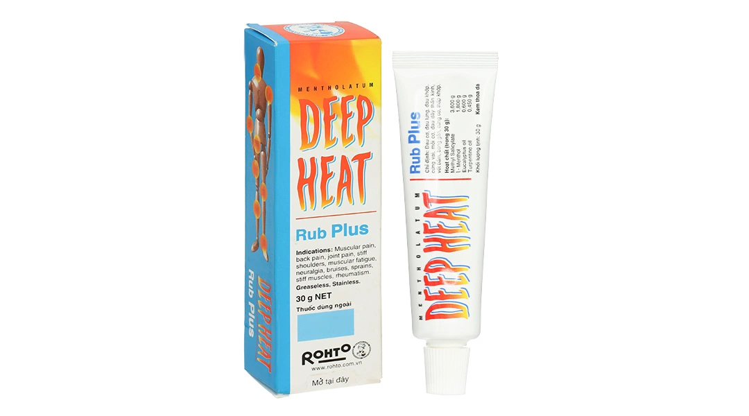 Kem xoa bóp Deep Heat Rub Plus giảm đau cơ, xương khớp tuýp 30g - 