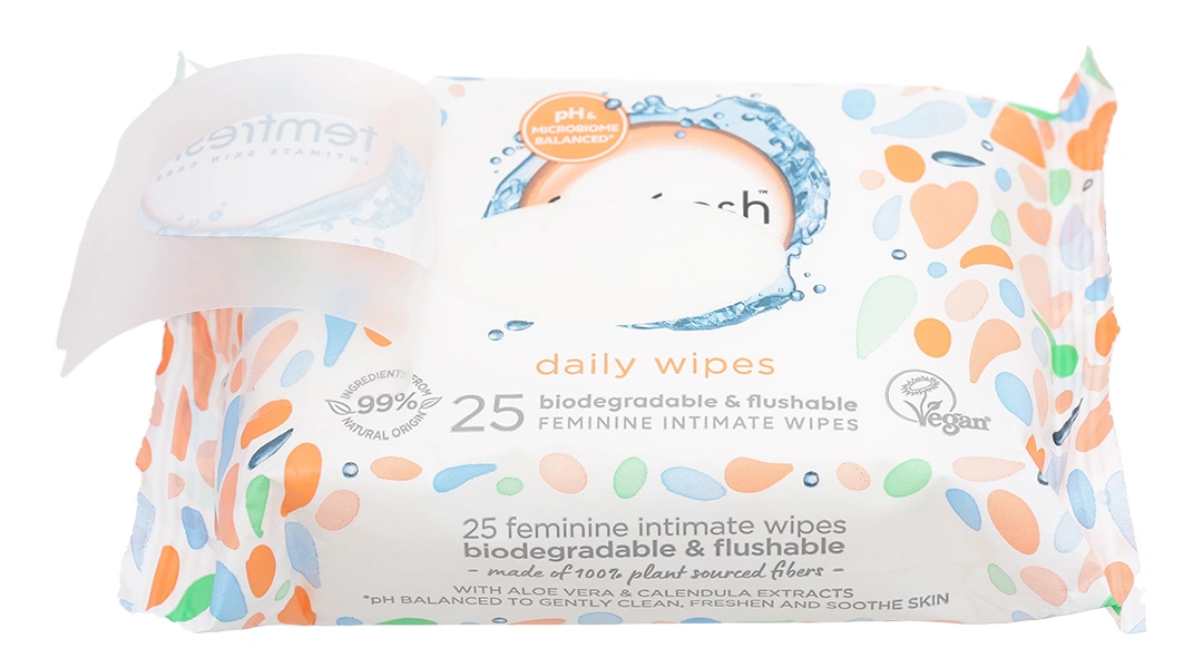 Khăn ướt vệ sinh vùng kín hàng ngày Femfresh Intimate Skin Care Daily Wipes gói 25 miếng - 4