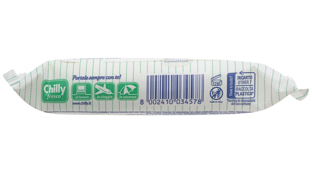 Khăn ướt vệ sinh vùng kín Chilly Fresco se lạnh, làm sạch khử mùi gói 12 miếng - 2