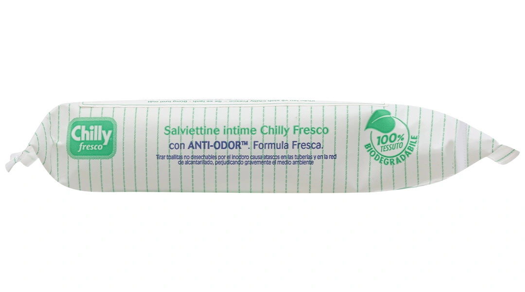 Khăn ướt vệ sinh vùng kín Chilly Fresco se lạnh, làm sạch khử mùi gói 12 miếng - 3