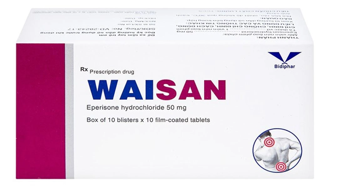Waisan 50mg điều trị triệu chứng tăng trương lực cơ, co cứng cơ (10 vỉ x 10 viên) - 2
