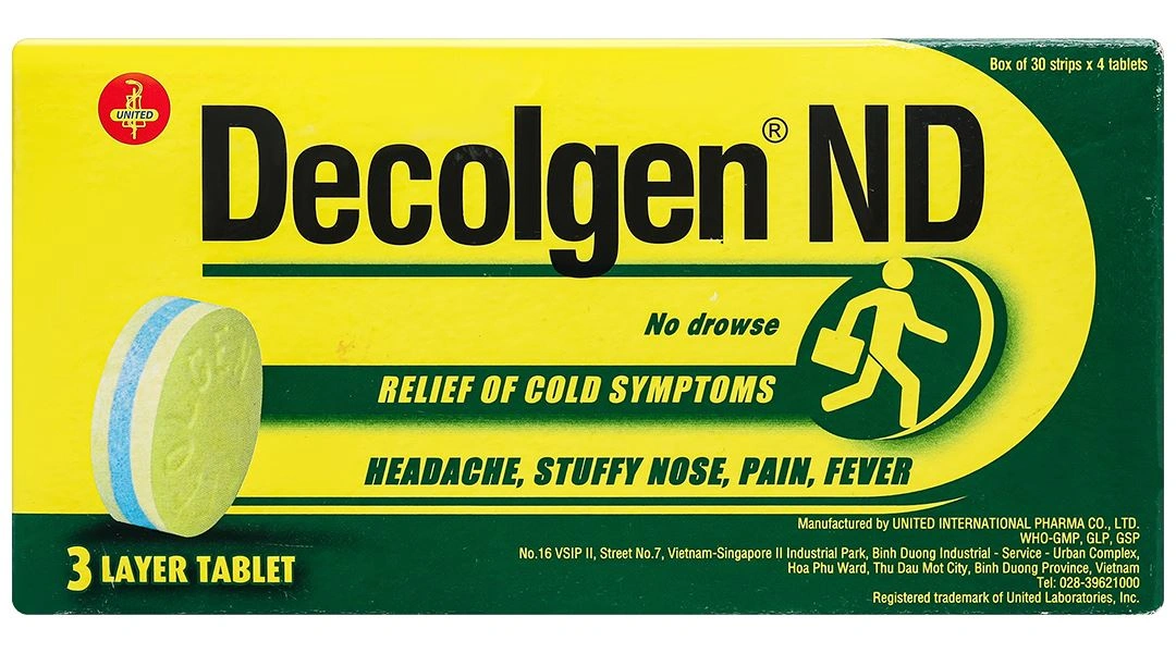Decolgen ND trị triệu chứng cảm thông thường, viêm mũi dị ứng (25 vỉ x 4 viên) - 8