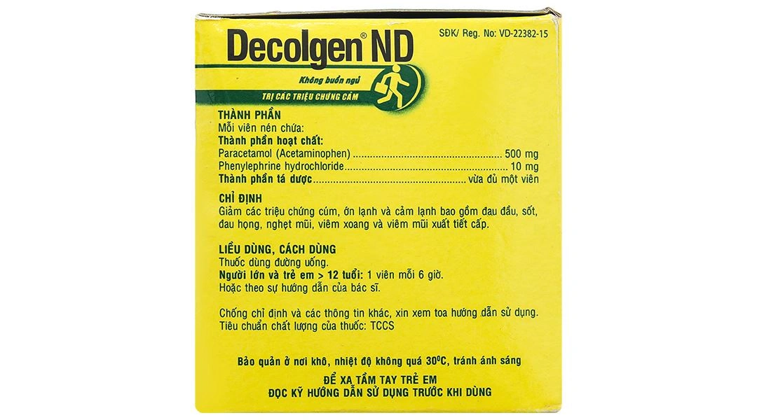 Decolgen ND trị triệu chứng cảm thông thường, viêm mũi dị ứng (25 vỉ x 4 viên) - 10