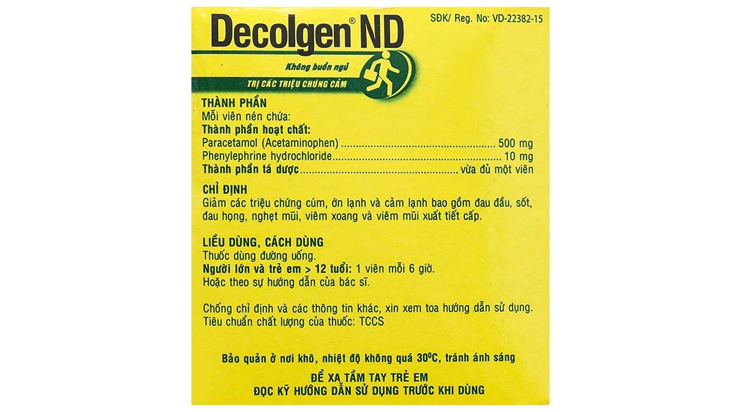 Decolgen ND trị triệu chứng cảm thông thường, viêm mũi dị ứng (25 vỉ x 4 viên) - 12