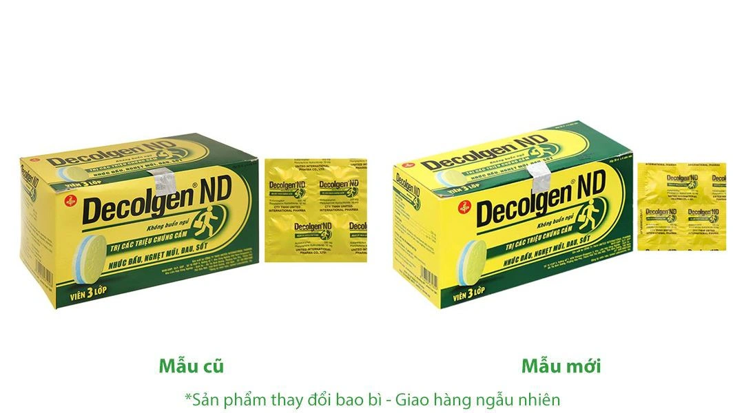 Decolgen ND trị triệu chứng cảm thông thường, viêm mũi dị ứng (25 vỉ x 4 viên) - 