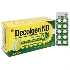 Decolgen ND trị các triệu chứng cảm