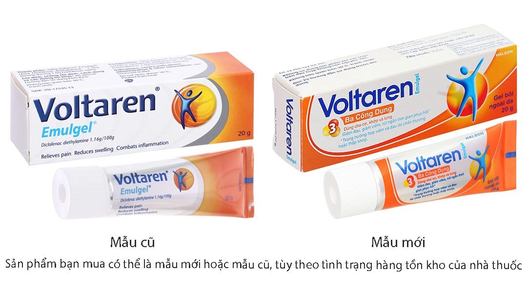 Gel bôi Voltaren Emulgel 1% giảm đau, kháng viêm xương khớp tuýp 20g - 