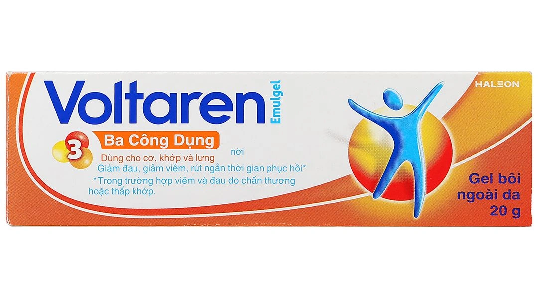 Gel bôi Voltaren Emulgel 1% giảm đau, kháng viêm xương khớp tuýp 20g - 3