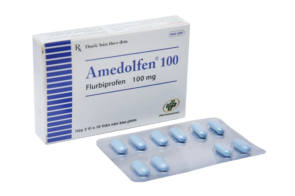 Amedolfen 100mg giảm đau, hạ sốt (3 vỉ x 10 viên) - 