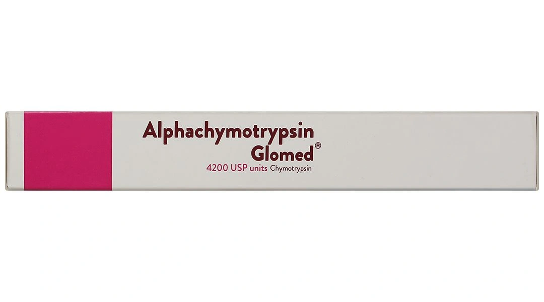Alphachymotrypsin Glomed 4200 USP trị phù nề sau chấn thương (2 vỉ x 10 viên) - 4