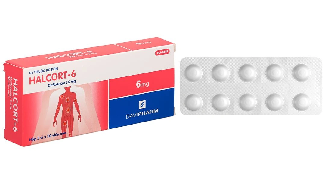 Halcort-6 thuốc kháng viêm, trị viêm khớp dạng thấp (3 vỉ x 10 viên) - 1