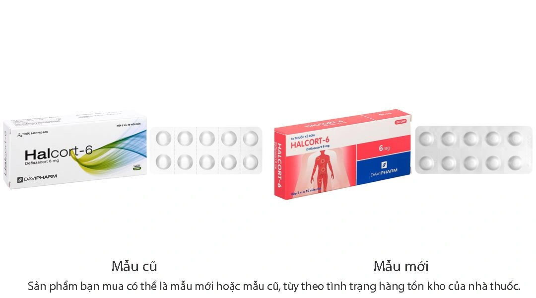 Halcort-6 thuốc kháng viêm, trị viêm khớp dạng thấp (3 vỉ x 10 viên) - 