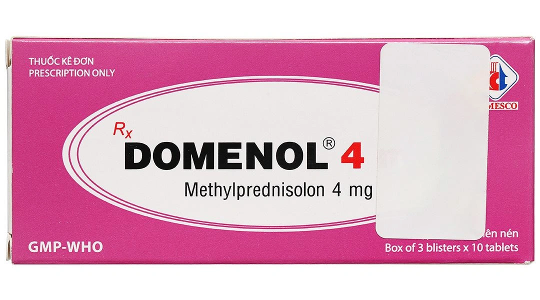 Domenol 4mg kháng viêm, điều trị viêm khớp dạng thấp, lupus ban đỏ (3 vỉ x 10 viên) - 1