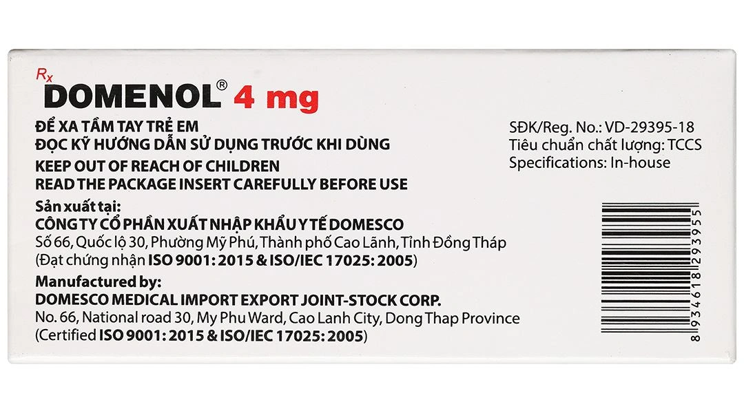 Domenol 4mg kháng viêm, điều trị viêm khớp dạng thấp, lupus ban đỏ (3 vỉ x 10 viên) - 2
