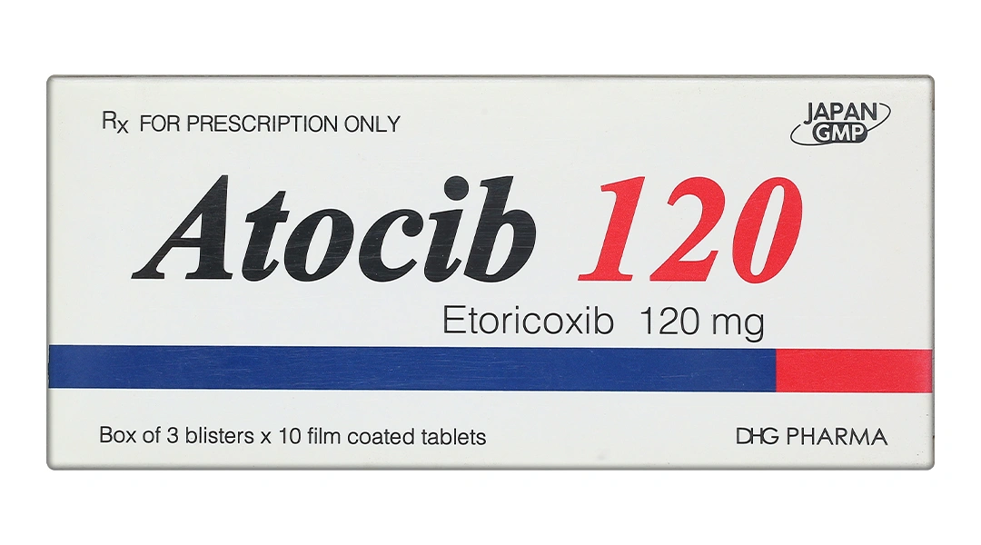 Atocib 120 trị đau xương khớp, cấp và mạn tính, viêm khớp dạng thấp (3 vỉ x 10 viên) - 1