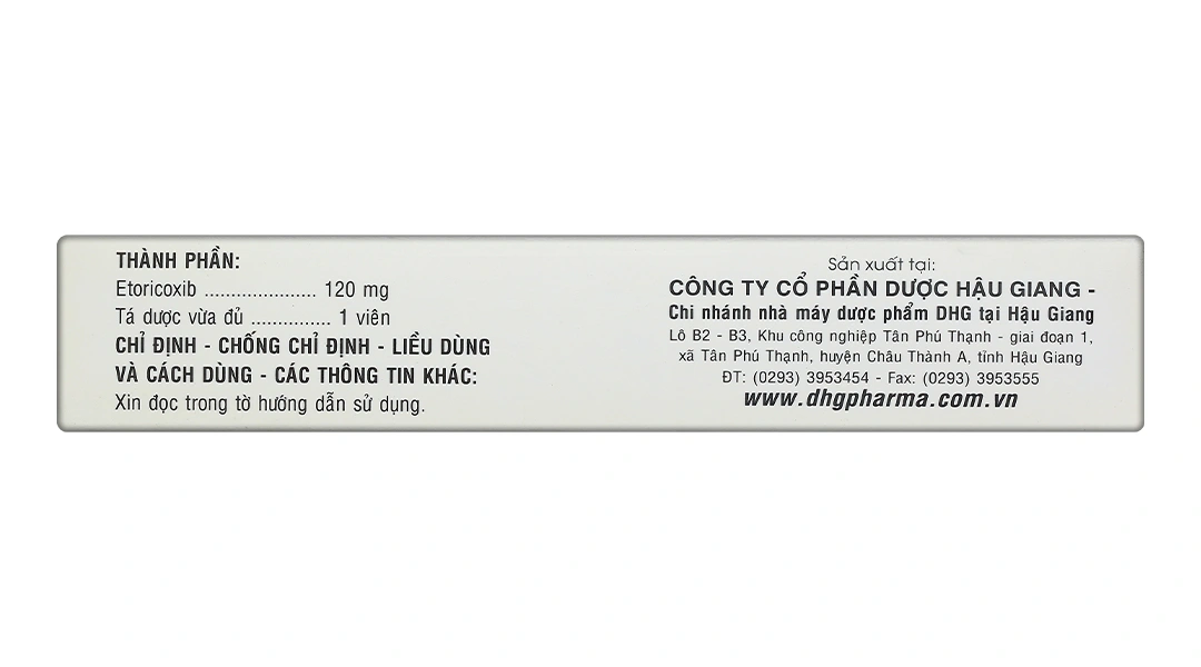Atocib 120 trị đau xương khớp, cấp và mạn tính, viêm khớp dạng thấp (3 vỉ x 10 viên) - 3