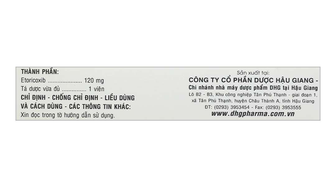 Atocib 120 trị đau xương khớp, cấp và mạn tính, viêm khớp dạng thấp (3 vỉ x 10 viên) - 4