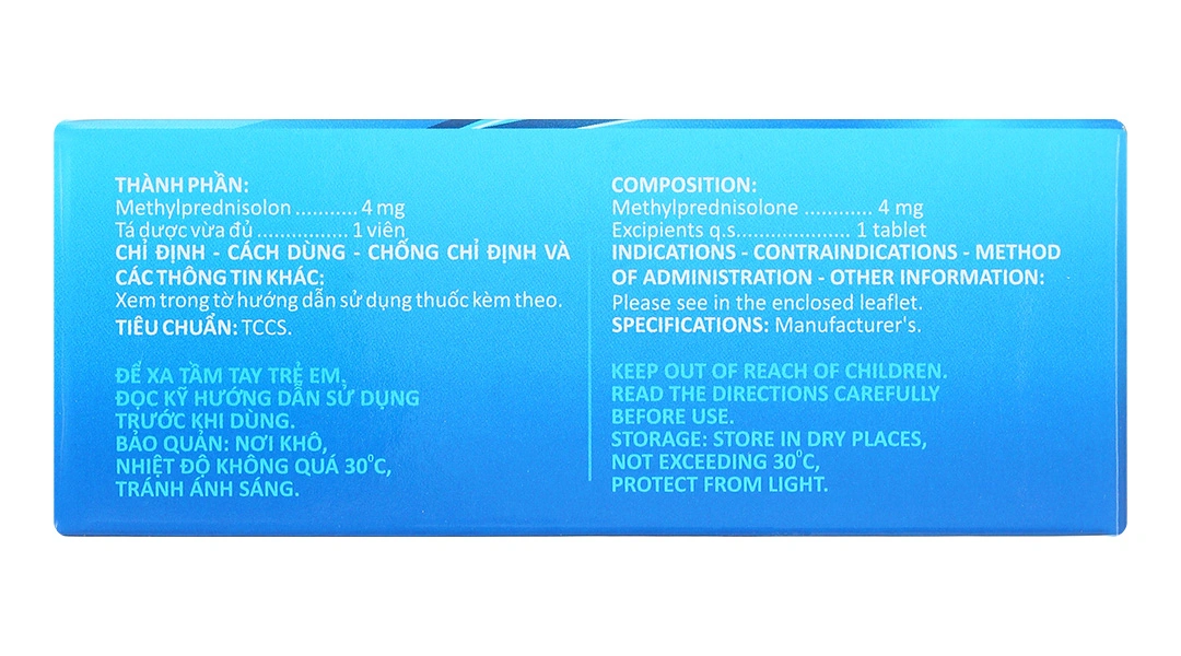 Medlon 4 chống viêm và giảm miễn dịch (10 vỉ x 10 viên) - 3