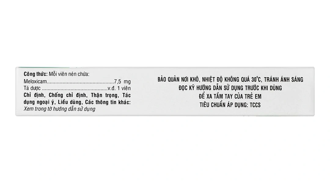 Melomax TV.Pharm 7.5mg điều trị thoái hóa khớp, viêm cột sống (3 vỉ x 10 viên) - 3