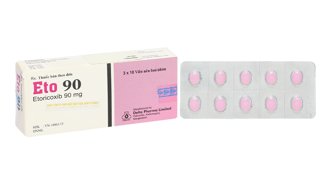 Eto 90 trị các triệu chứng viêm xương khớp cấp và mãn tính (3 vỉ x 10 viên) - 