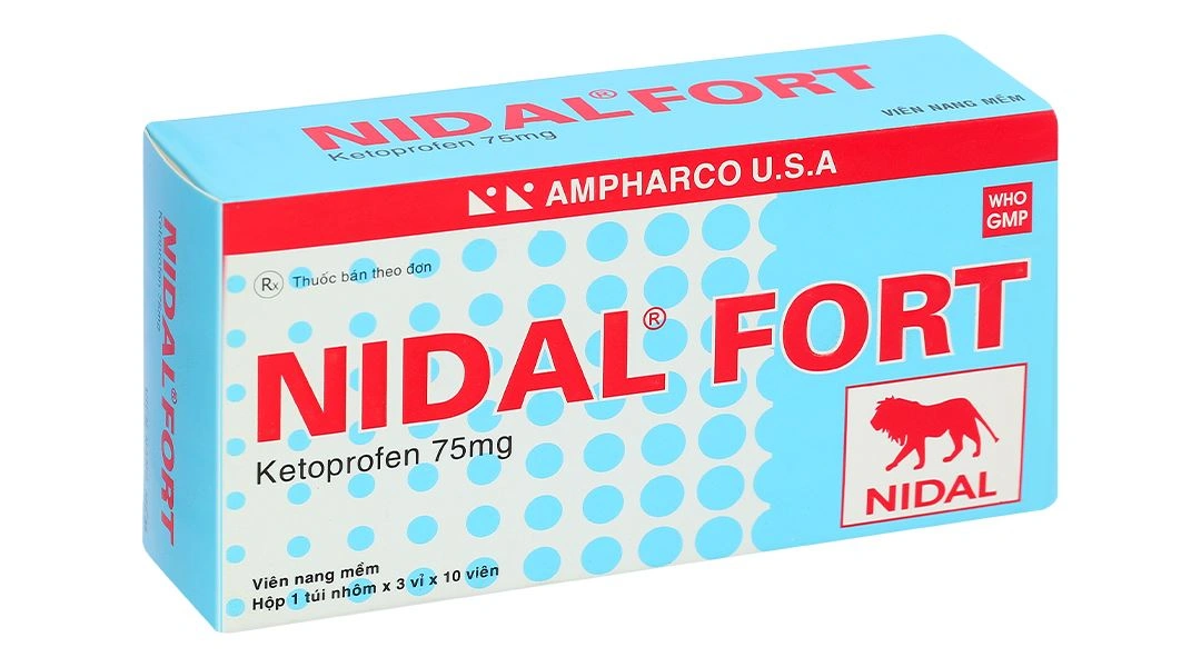 Nidal Fort 75mg giảm đau, kháng viêm xương khớp (3 vỉ x 10 viên) - 