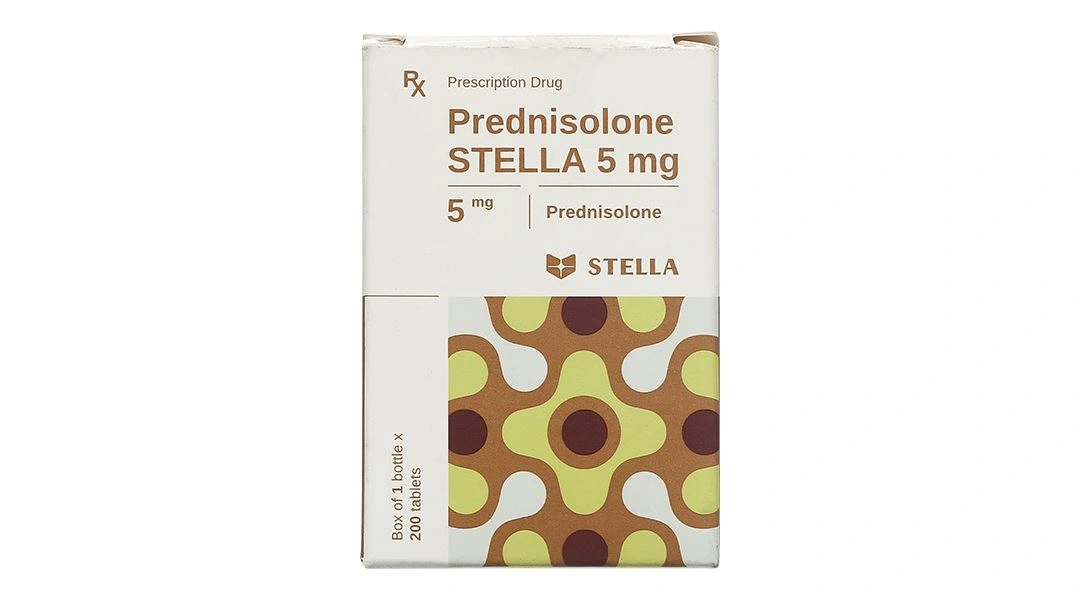 Prednisolone Stella 5mg điều trị các triệu chứng viêm, dị ứng lọ 200 viên - 1