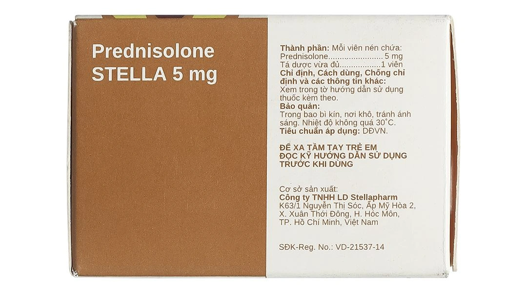 Prednisolone Stella 5mg điều trị các triệu chứng viêm, dị ứng lọ 200 viên - 2