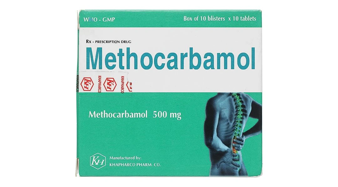 Methocarbamol 500mg trị ngắn hạn các cơn đau do chấn thương (10 vỉ x 10 viên) - 1