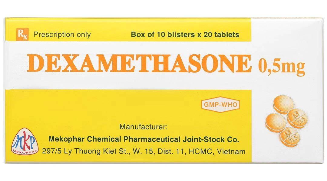 Dexamethasone Mekophar 0.5mg trị trạng thái hen (10 vỉ x 20 viên) - 2